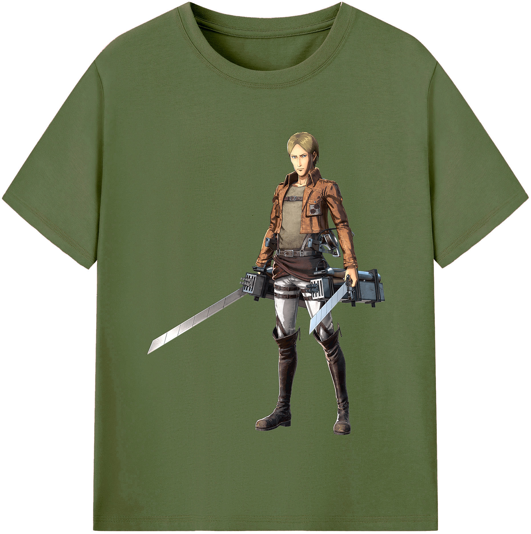 （画像用） 進撃の巨人 Attack on Titan 綿100％半袖Tシャツ（フロントプリント）